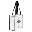 【中古】【輸入品・未使用】Littlearth NFL クリアスクエアスタジアムトートバッグ ホワイト