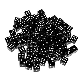 【中古】【輸入品・未使用】Tytroy 16MM 100 Count Black Dice