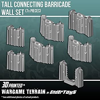 【中古】【輸入品 未使用】Tall Connecting Barricade Wall Set Terrain Scenery for Tabletop 28mm Miniatures Wargame 3D Printed and Paintable EnderToys