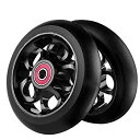 【中古】【輸入品・未使用】2pcs交換用100?mm ProスクーターWheels with ABEC 9ベアリングのMGP / Razor / Lucky / Envy Proスクーター ブラック SCW-2-BP
