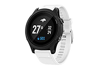 Senter 22?mmクイックリリース用ソフトシリコンスポーツバンドGarmin Fenix 5サファイア/ Quatix 5?/ Forerunner 935?/アプローチs60 ホワイト S