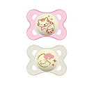 【中古】【輸入品・未使用】MAM Night Orthodontic Pacifier Girl 0-6 Plus Months 2-Count by MAM