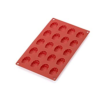 【中古】【輸入品 未使用】Lekue 20 Cavities Mini Madeleines Multi Cavity Baking Mold Red by Lekue