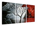 【中古】【輸入品・未使用】Wieco Art?油絵複製 キャンバスプリント モダン キャンバスウォールアート 壁の装飾 枠張り済み フレーム付き アートワーク ...