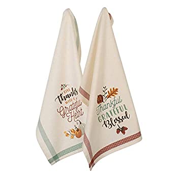 ȥꥨ㤨֡šۡ͢ʡ̤ѡDII Cotton Thanksgiving Holiday Dish Decorative Oversized Embroidered Kitchen Towels Set of 2 Grateful Fall 2 PackפβǤʤ11,980ߤˤʤޤ