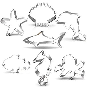 【中古】【輸入品・未使用】Under The Sea Creatures Cookie Cutter Set-8.9cm 7.6cm -7 Piece-Shark S..