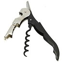 【中古】【輸入品・未使用】Chef Craft 21318 1-Piece Waiters Corkscrew Black and Silver 11.4cm