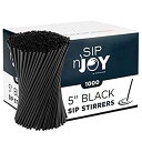 【中古】【輸入品・未使用】Black Sip Stirrers - 1000/box (5-Inch)