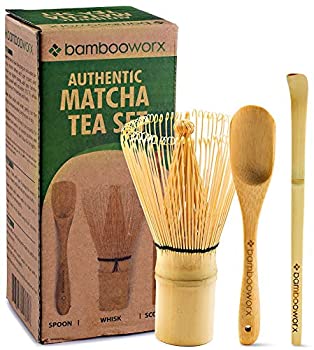 【中古】【輸入品・未使用】BambooWorx Japanese Tea Set Matcha Whisk (Chasen) Traditional Scoop (Chashaku) Tea Spoon The Perfect Set to...