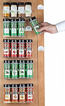 【中古】【輸入品 未使用】Spice Rack 20 spice gripper- Spice Racks Strips Cabinet Cabinet Door - Use Spice Clips for Spice Organiser - stick or screw Spice Stora