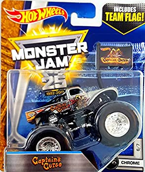 【中古】【輸入品・未使用】Hot Wheels Monster Jam キャプテンの呪いチームフラッグ クローム