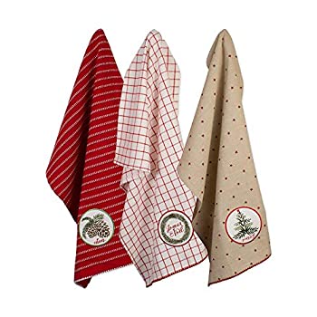 yÁzyAiEgpzDII CAMZ10658 Christmas Holiday Kitchen Dish Towels 18 x 28 Noel 3 Pack