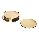 【中古】【輸入品・未使用】IKEA Glattis Coasters With Holder Brass Colour 6 pack Size 7.6cm 50...