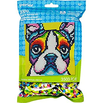 【中古】【輸入品・未使用】Perler レインボーテリア ドッグパターンとヒューズビーズキット 11インチ x 11.5インチ 3503ピース