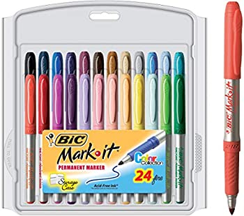 【中古】【輸入品・未使用】BIC Marking Fashion Permanent Marker Fine Point Assorted Colors 24-Count