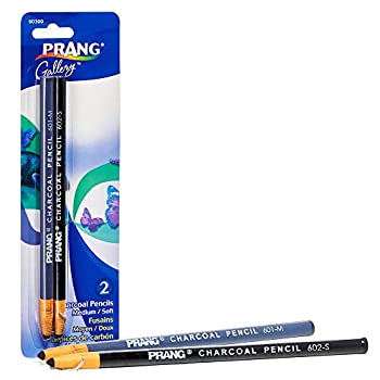 yÁzyAiEgpzPrang Artist Charcoal Pencil Sets Set of 2 Charcoal Pencils 1 Medium 1 Soft Black (60300)