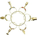 【中古】【輸入品・未使用】Prodyne Wine Cheese Wine Glass Charms Gold Tone