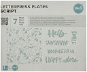 【中古】【輸入品・未使用】We R Memory Keepers Printing Plate レタープレス - Script Set (7 ピース) 0374...