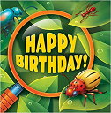 【中古】【輸入品・未使用】Creative Converting 16?Count Happy誕生日bug-eyedランチナプキン、グリーン/ブラック