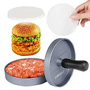 【中古】【輸入品・未使用】GWHOLE Non-Stick Burger Press Aluminum Hamburger Maker with 100 Wax Papers for BBQ Grill by GWHOLE