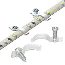 【中古】【輸入品・未使用】(Ideal for 10mm Wide Waterproof Strip Lights) - Griver 100 Pack Strip Light Mounting BracketsFixing ClipsOne-Side Fixing100 Screws Incl(3)