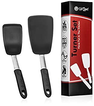 šۡ͢ʡ̤ѡTurner Set 2 Pack Large and Small Kitchen Spatulas Stainl...