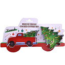 【中古】【輸入品・未使用】大型ピックアップトラック クリスマスツリークッキーカッターセット 2ピース トラック ツリーとクリスマスツリー付き ステンレススチール
