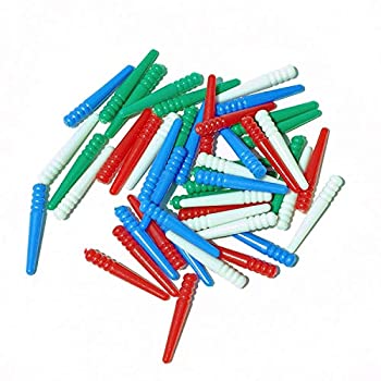 【中古】【輸入品・未使用】WE Games 48 Standard Plastic Cribbage Pegs w/ a Tapered Design in 4 colors - Red Blue Green & White