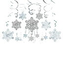 【中古】【輸入品・未使用】Snowflake Hanging Swirl Decorations スノーフレークハンギング渦巻装飾♪ハロウィン♪クリスマス♪