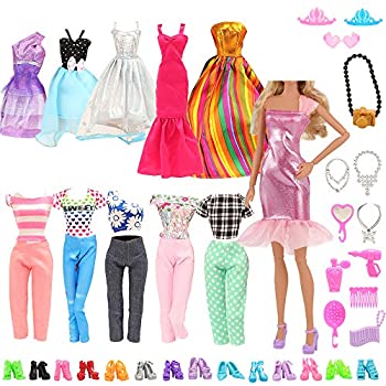 【中古】【輸入品・未使用】Barwa Lot 15 items = 5 Sets Fashion Casual Wear Clothes/outfit with 10 Pair Shoes for Barbie Doll Xmas Gift