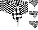 yÁzyAiEgpzPack of 3 Black & White Chequered Flag Table Cover Party Favour/Chequered Tablecloth/Disposable Chequered Racing Table Cover