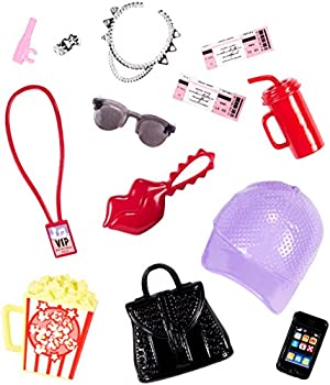 Barbie Mattel Fashions Accessories Range - FKR91 Theatre Evening With Hat Popcorn Drinking Cup Smart Phone Tickets Jewellery -