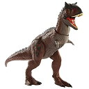 【中古】【輸入品・未使用】マテル ジュラシック・ワールド(JURASSIC WORLD) スーパーアクション! カルノタウルス ブル【サバイバル・キャンプ地図、恐竜ステッカー付】【全