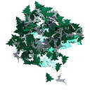 【中古】【輸入品・未使用】BinaryABC クリスマステーブル紙吹雪 クリスマスデコレーション クリスマスツリーとヘラジカの形 メリークリスマス スパンコール パーティー 紙