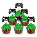 【中古】【輸入品・未使用】Mity rain Video Game Controllers Cupcake Toppers-Gamepad Cake Picks...