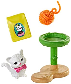 【中古】【輸入品・未使用】バービー アクセサリーパック 4ピース 子猫のフィギュアとアクセサリー付き