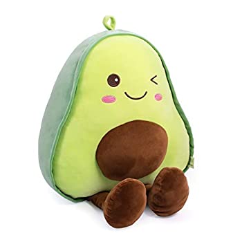 【中古】【輸入品 未使用】Snuggly Stuffed Squishable Avocado Fruit Soft 17.8inch Plush Toy Hugging Pillow