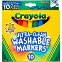 【ポイントアップ中！】【中古】【輸入品・未使用未開封】Crayola Ultraclean Broadline Classic Washable Markers (10 Count)