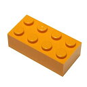 【中古】【輸入品・未使用】(レゴ) LEGO パーツとピース2×4ブリック dd. 20 Pieces オレンジ 3001-Orange-20