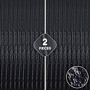 【中古】【輸入品・未使用】特大、ブラックフリンジホイルカーテン - 3.2x10フィート | 2枚パック | シマーメタリック背景 ブラックパーティー装飾 | バチェロレッテ 大晦日