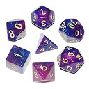 【中古】【輸入品・未使用】DND ダイス 7ピース コズミックパープルブルー 多面体 DND ダイス RPG MTG テーブルゲーム ダイス