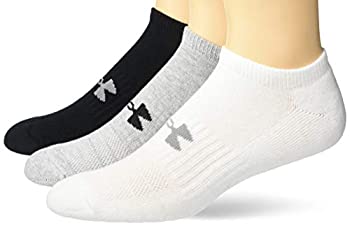 【中古】【輸入品・未使用】Under Armour Training Cotton No Show Socks 3-Pairs True Gray Heather Assorted 2 Shoe Size: Mens 8-12 Womens 9-12