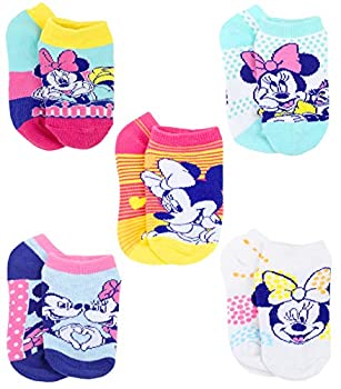 【中古】【輸入品・未使用未開封】Disney Girl's Minnie Mouse 5 Pack No Show Socks Sock Size: 4-6 (Shoe Size: 7-10) Yellow/Navy