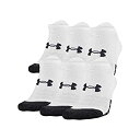 【中古】【輸入品・未使用】Under Armour (アンダーアーマー) 大人用 パフォーマンス テック クルーソックス 6足組 Shoe Size: 4-10 ホワイト
