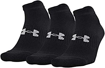 【中古】【輸入品・未使用】Under Armour Training Cotton No Show Socks 3-Pairs Black 2 Shoe Size: Mens 8-12 Womens 9-12