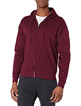 【中古】【輸入品・未使用】Hanes Men's Full-Zip EcoSmart Fleece Hoodie Maroon Medium