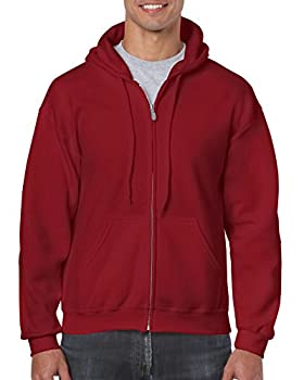 【中古】【輸入品・未使用】Gildan フード付きスウェットシャツ メンズ フリース ジッパー US サイズ: X-Large カラー: レッド