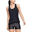【中古】【輸入品・未使用】Under Armour Women's Tech Solid Tank Top Black (001)/Metallic Silve...