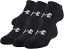 【中古】【輸入品・未使用】Under Armour Training Cotton No Show Socks 6-Pair Black 2 Shoe Size...