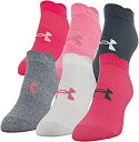 【中古】【輸入品・未使用】Under Armour レディース エッセンシャル ノーショウソックス 6足組 Shoe Size: 6-9 ピンク